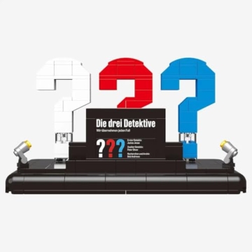 BlueBrixx Pro 109592 – Die DREI ??? 3D-Logo mit Visitenkarte – Klemmbausteine für Erwachsene – 200 Teile - 2