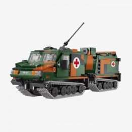 BlueBrixx Pro 109636 – BV 206 S Husky, Bundeswehr 2in1 aus Klemmbausteinen mit 927 Bauelementen - 1