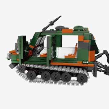 BlueBrixx Pro 109636 – BV 206 S Husky, Bundeswehr 2in1 aus Klemmbausteinen mit 927 Bauelementen - 4