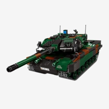 BlueBrixx Pro 109638 – Kampfpanzer Leopard 2 A6, Bundeswehr aus Klemmbausteinen mit 1364 Bauelementen - 1