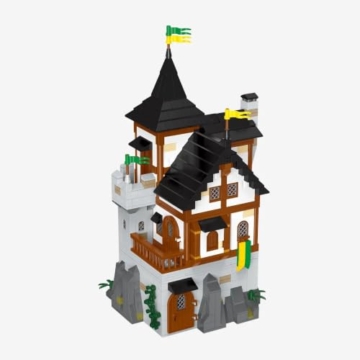 BlueBrixx Pro 109642 - Burg Bärenfels: Bergfried aus Klemmbausteinen mit 1140 Bauelementen - 2
