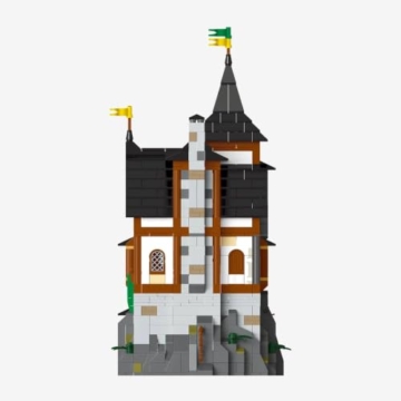 BlueBrixx Pro 109642 - Burg Bärenfels: Bergfried aus Klemmbausteinen mit 1140 Bauelementen - 3