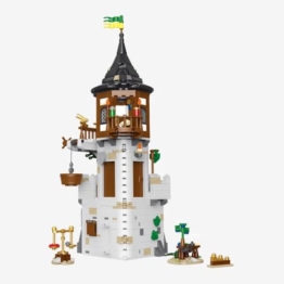BlueBrixx Pro 109646 – Burg Bärenfels: Turm des Alchemisten aus Klemmbausteinen mit 1016 Bauelementen - 1