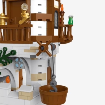 BlueBrixx Pro 109646 – Burg Bärenfels: Turm des Alchemisten aus Klemmbausteinen mit 1016 Bauelementen - 4
