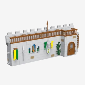 BlueBrixx Pro 109650 – Burg Bärenfels: Mauererweiterung aus Klemmbausteinen mit 421 Bauelementen - 3