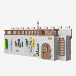 BlueBrixx Pro 109650 – Burg Bärenfels: Mauererweiterung aus Klemmbausteinen mit 421 Bauelementen - 1