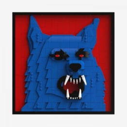 BlueBrixx Pro 109682 – Die DREI ???: 3D Bild: Der Karpatenhund aus Klemmbausteinen mit 717 Bauelementen - 1