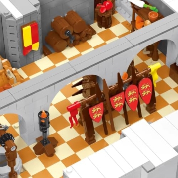 BlueBrixx Pro 109747 – Normannenburg: Turmburg, 11978 Klemmbausteine, BlueBrixx Burg-Set, Geschenk für Modular Buildings- und Mittelalter Fans, Standardsteine, Bausteine der Pro-Serie - 6