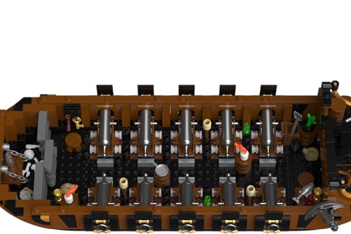 BlueBrixx Pro 108348 Pirateninsel: Brigantine Piratenschiff Kanonen