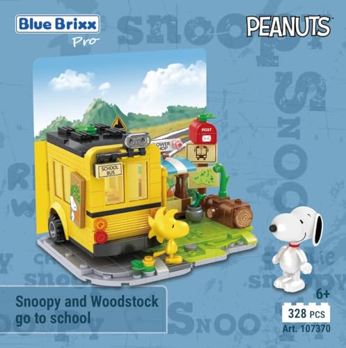 BlueBrixx Pro - Snoopy und Woodstock gehen zur Schule 107370