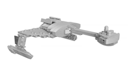 BlueBrixx Pro Star Trek Klingon K´Tinga Schlachtkreuzer – Mini-Modell aus 259 Klemmbausteinen – Detailliertes Replik des klingonischen Kriegsschiffs – Offiziell lizenziert – 100% kompatibel, 104565 - 1