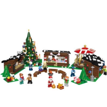 BlueBrixx Pro 107742 – Weihnachtsmarkt aus 1232 Klemmbausteinen