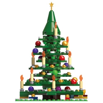 BlueBrixx Pro 107742 – Weihnachtsmarkt aus 1232 Klemmbausteinen Weihnachtsbaum