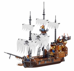 BlueBrixx QL1802 Marke ZHE GAO – Piratenschiff - Geisterschiffe aus Klemmbausteinen mit 1171 Bauelementen. Kompatibel mit Lego. Lieferung in Originalverpackung.