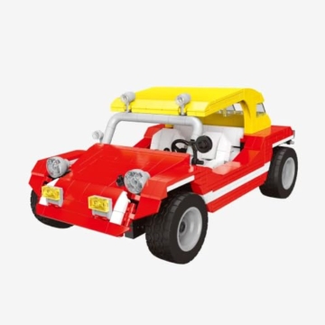 BlueBrixx Roter Strandbuggy mit gelbem Dach, 712 Klemmbausteine - 1