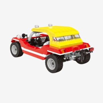 BlueBrixx Roter Strandbuggy mit gelbem Dach, 712 Klemmbausteine - 2