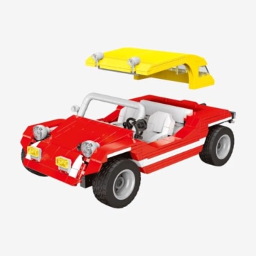 BlueBrixx Roter Strandbuggy mit gelbem Dach, 712 Klemmbausteine - 3