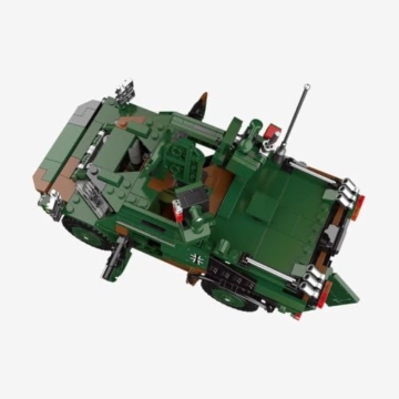 BlueBrixx Spähwagen Fennek Bundeswehr, 710 Klemmbausteine, Radfahrzeug - 6