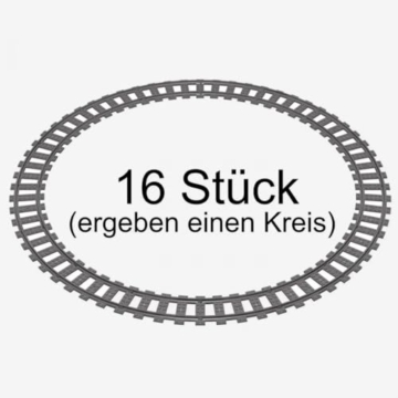 BlueBrixx Special 101908 – Gebogene Gleise R40 im Set, 16 Stück aus Klemmbausteinen - 3