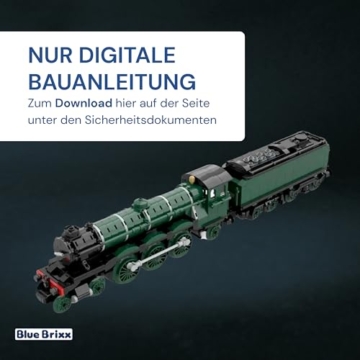 BlueBrixx Special 103481 - Flying Scotsman Lokomotive aus Klemmbausteinen mit 649 Bauelementen - 2