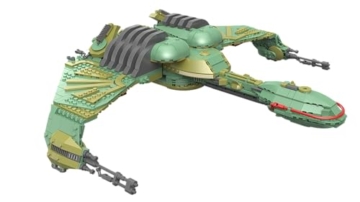 BlueBrixx Star Trek Klingon Bird-of-Prey Star Trek-Set Modellbausatz für Erwachsene, Klemmbausteine-Set aus 1539 Teilen mit Gedruckter Anleitung, Kompatibel mit Anderen Klemmbausteinmarken - 4