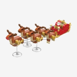 BlueBrixx Weihnachtsschlitten mit Rentieren, 384 Teile, Weihnachtsmann - 1