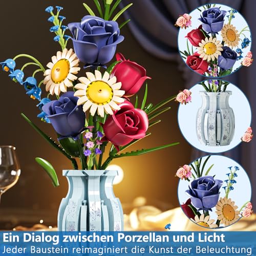 MJ13067 Blumenstrauß aus Klemmbausteinen