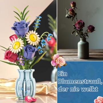 MJ13067 Blumenstrauß aus Klemmbausteinen