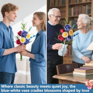 MJ13067 Blumenstrauß aus Klemmbausteinen Geschenk