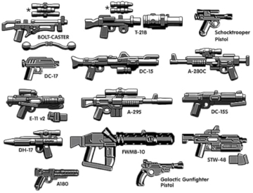 BrickArms Star Wars™ Blaster Revolution V2 Waffenset – 14-teiliges Sci-Fi Waffen-Set für Minifiguren – Hochwertige Custom Blaster, kompatibel mit Klemmbaustein-Figuren - 2