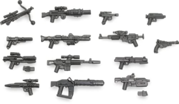 BrickArms Star Wars™ Blaster Revolution V2 Waffenset – 14-teiliges Sci-Fi Waffen-Set für Minifiguren – Hochwertige Custom Blaster, kompatibel mit Klemmbaustein-Figuren - 1