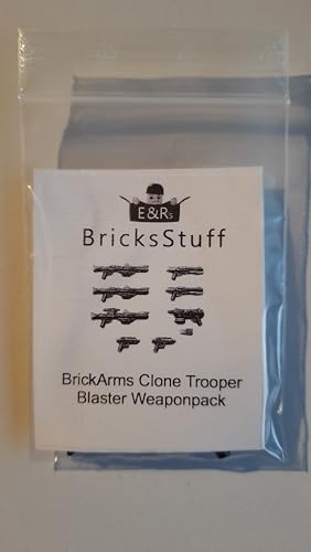 BricksStuff BrickArms Clone Trooper Blaster Waffenset – 8-teiliges Waffenset für Minifiguren – Präzise Nachbildungen der Klonkriegs-Ära | Hochwertige Qualität | Made in USA - 2