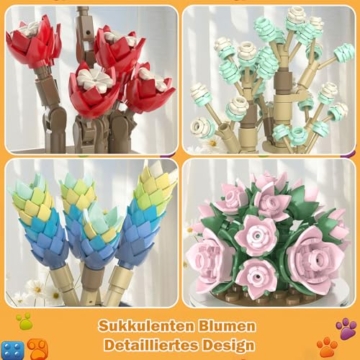 Brihappen Sukkulenten – 9er Botanical Blumen
