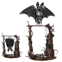 Brihappen Mechanisches Fledermaus Bauset für Erwachsene, Mädchen und Jungen, Mechanisches Bionisches Fledermaus Bausteinmodell, Kreatives Tier-Bausteinset, Halloween Heimdekoration (839 Stück) - 1