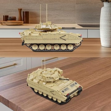 Brihappen Militär Panzer Bausteine Set, Panzer klemmbausteine Modell Bauspielzeug Sammlerstück, Geschenk für Erwachsene und Jugendliche ab 14+ (Stil 4) - 5