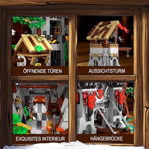 Brihappen Mittelalterlicher Burg 2568-teiliges Klemmbaustein-Set