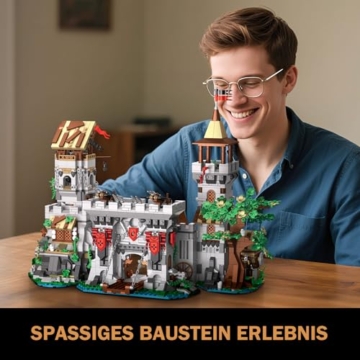 Brihappen Mittelalterlicher Burg 2568-teiliges Klemmbaustein-Set Geschenk