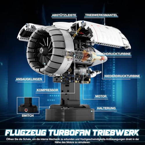 Brihappen Flugzeugmotor aus Klemmbausteinen