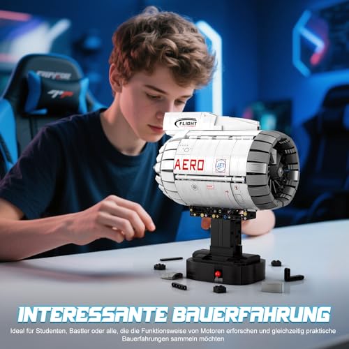 Brihappen Flugzeugmotor aus Klemmbausteinen