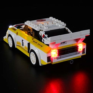 BRIKSMAX Led Beleuchtungsset für 1985 Audi Sport Quattro S1,Kompatibel Mit Lego 76897 Bausteinen Modell - Ohne Lego Set - 6
