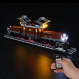 BRIKSMAX Led Beleuchtungsset für Crocodile Locomotive,Kompatibel Mit Lego 10277 Bausteinen Modell - Ohne Lego Set (Fernbedienungsversion) - 1