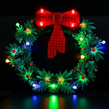 BRIKSMAX LED-Beleuchtungsset für Lego Christmas Wreath 2IN1, LED-Beleuchtungsset-Add-On für Lego Set 40426 (ohne Lego-Modell) - 2