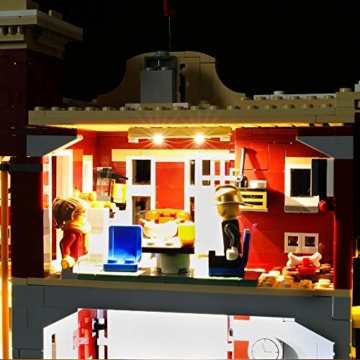 BRIKSMAX Led Beleuchtungsset für Lego Creator Winterliche Feuerwache,Kompatibel Mit Lego 10263 Bausteinen Modell - Ohne Lego Set - 4