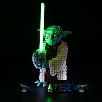 BRIKSMAX Led Beleuchtungsset für Lego Star Wars Yoda - Compatible with Lego 75255 Bausteinen Modell - Ohne Lego Set(Fernbedienung Version)… - 2