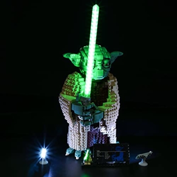 BRIKSMAX Led Beleuchtungsset für Lego Star Wars Yoda - Compatible with Lego 75255 Bausteinen Modell - Ohne Lego Set(Fernbedienung Version)… - 3