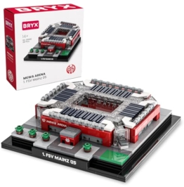 BRYX MEWA Arena 1. FSV Mainz 05 Klemmbausteine Set – Lizenziertes Microscale Fußballstadion Modell, Stadium Series Bausatz für Fans ab 14 Jahren (397 Teile) - 1