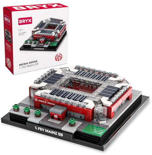 BRYX MEWA Arena 1. FSV Mainz 05 Klemmbausteine Set – Lizenziertes Microscale Fußballstadion Modell, Stadium Series Bausatz für Fans ab 14 Jahren (397 Teile) - 1