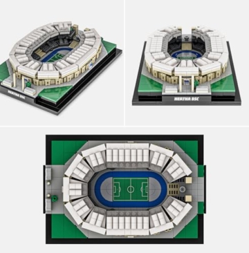 BRYX Olympiastadion Berlin Klemmbausteine Set – Hertha BSC, Lizenziertes Microscale Fußballstadion Modell der Stadium Series, Bausatz für Fans ab 12 Jahren (637 Teile) - 5