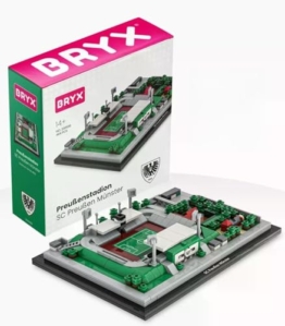 BRYX SC Preußen Münster - Preußen Stadion Klemmbausteine Set – Lizenziertes Microscale Stadion Modell, Stadium Series Fußball Bausatz für Jugendliche & Erwachsene ab 14 (464 Teile) - 1