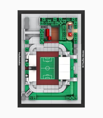 BRYX SC Preußen Münster - Preußen Stadion Klemmbausteine Set – Lizenziertes Microscale Stadion Modell, Stadium Series Fußball Bausatz für Jugendliche & Erwachsene ab 14 (464 Teile) - 4